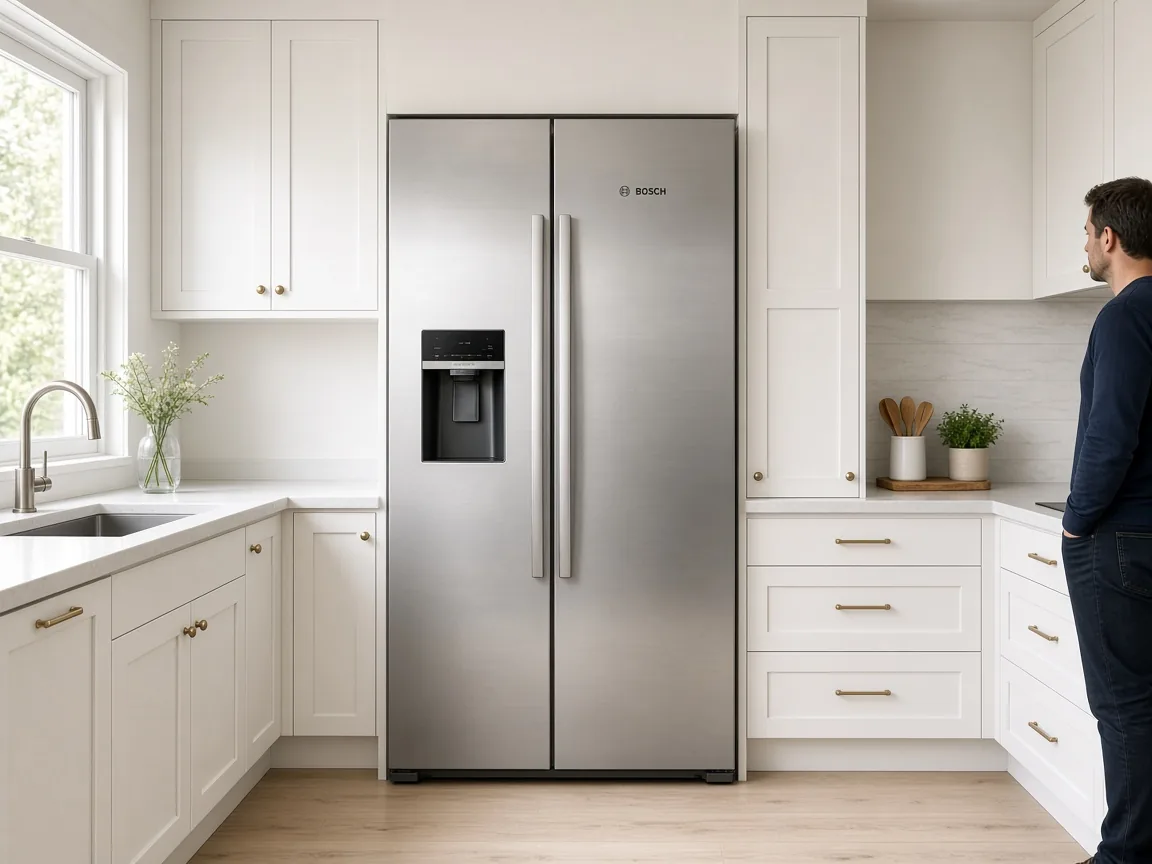 Bosch refrigerator in a household kitchen