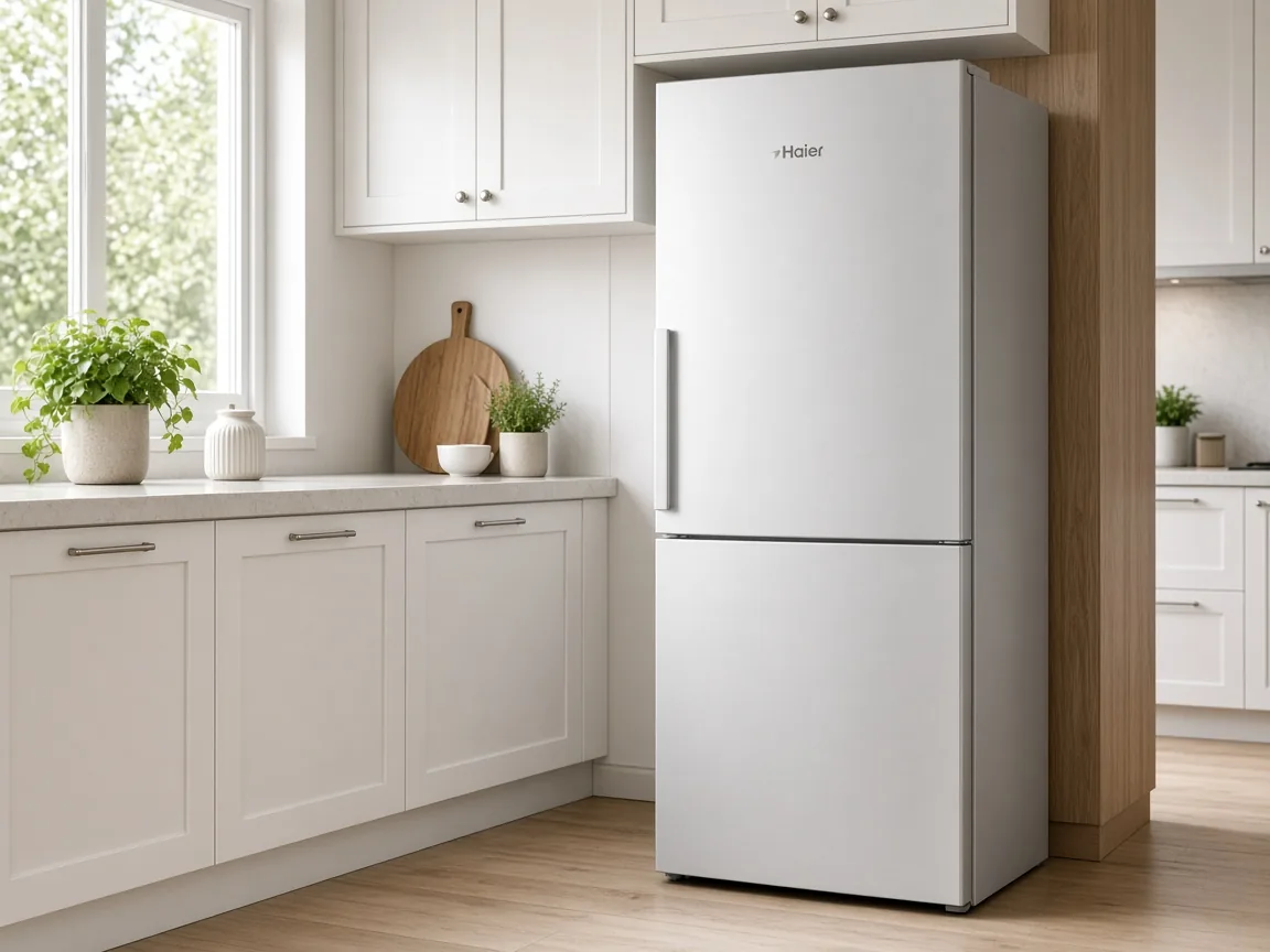 Haier refrigerator in a home kitchen