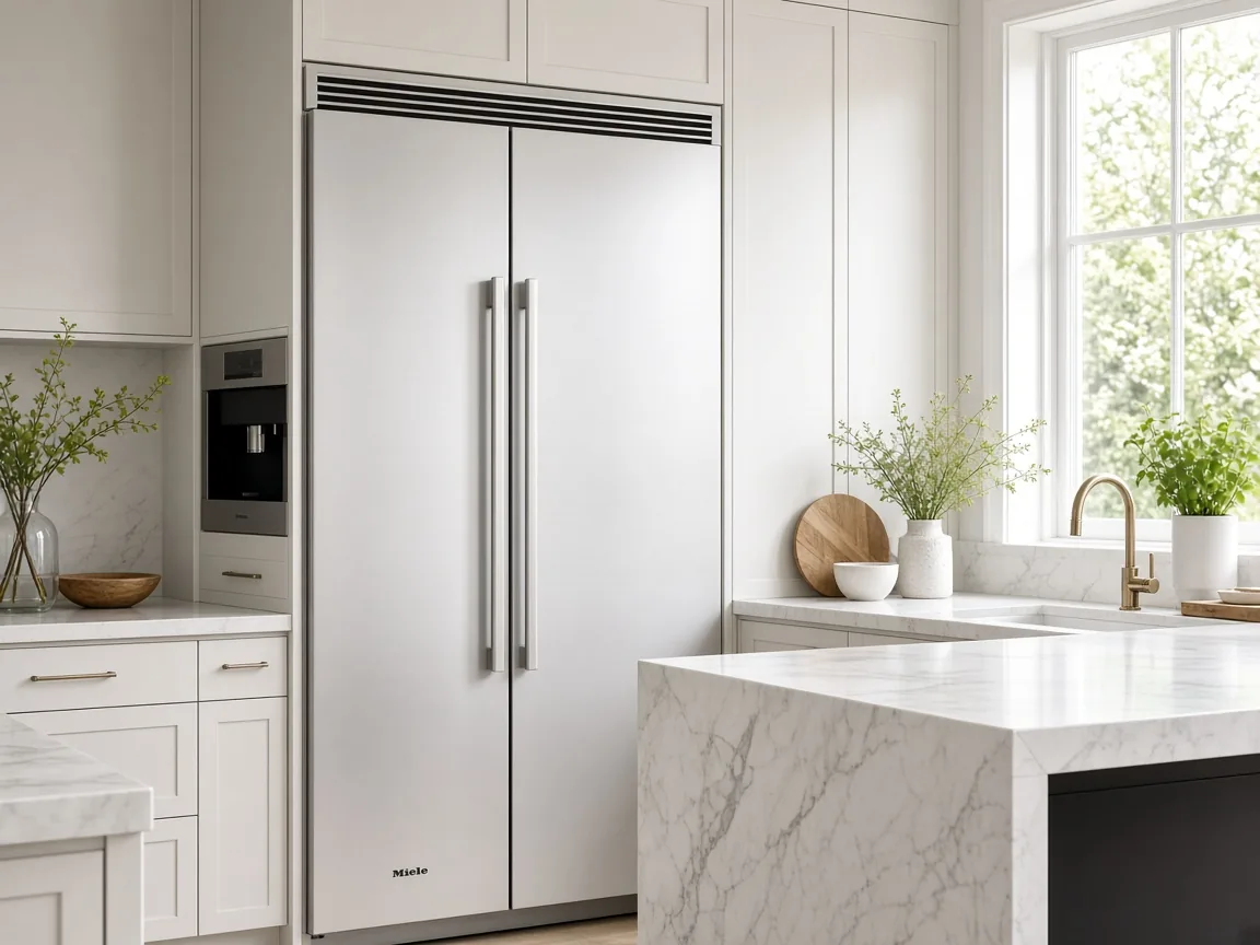 Miele refrigerator in a household kitchen